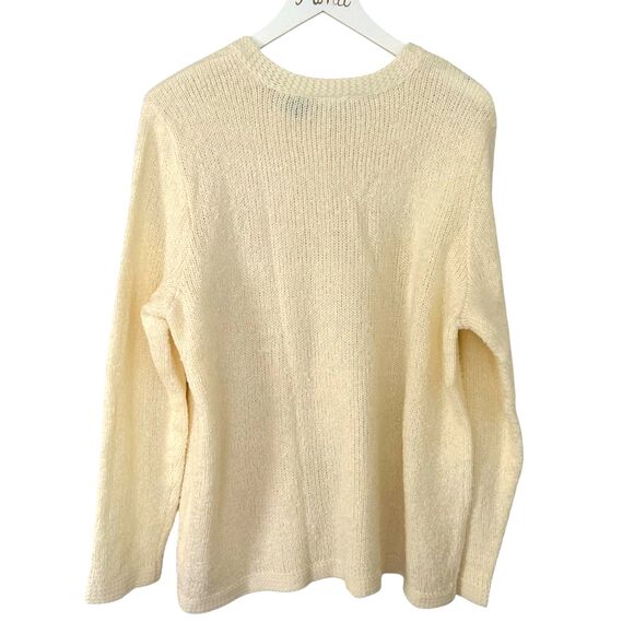 Blair Cream Button Front Knit Cardigan Sweater Women’s Large - Picture 2 of 4
